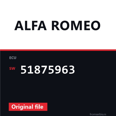 Alfa Romeo 1.4T 51875963 original ECU file