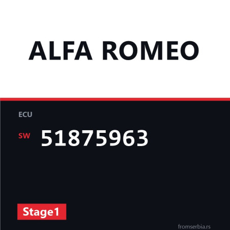 Alfa Romeo 1.4T 51875963 Stage1 tuning file