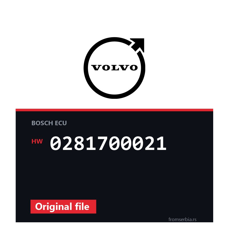 Volvo FM13 0281700021 original ECU file