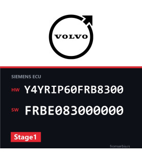 Volvo S60 Y4YRIP60FRB8300 FRBE083000000 Stage1 tuning file