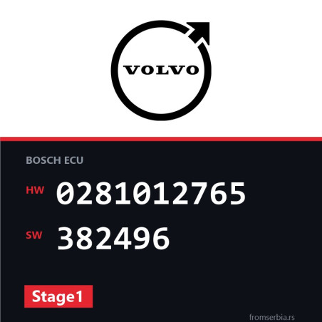 Volvo S80 0281012765 382496 Stage1 tuning file