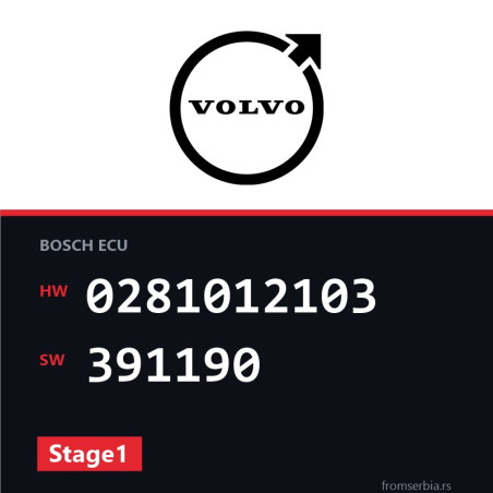 Volvo V50 0281012103 391190 Stage1 tuning file