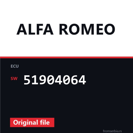 Alfa Romeo Mito 51904064 original ECU file