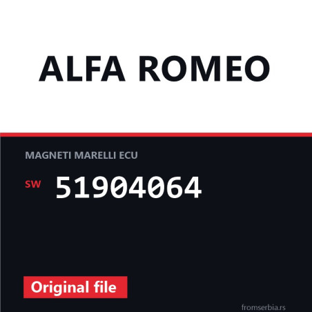 Alfa Romeo Mito 51904064 original ECU file