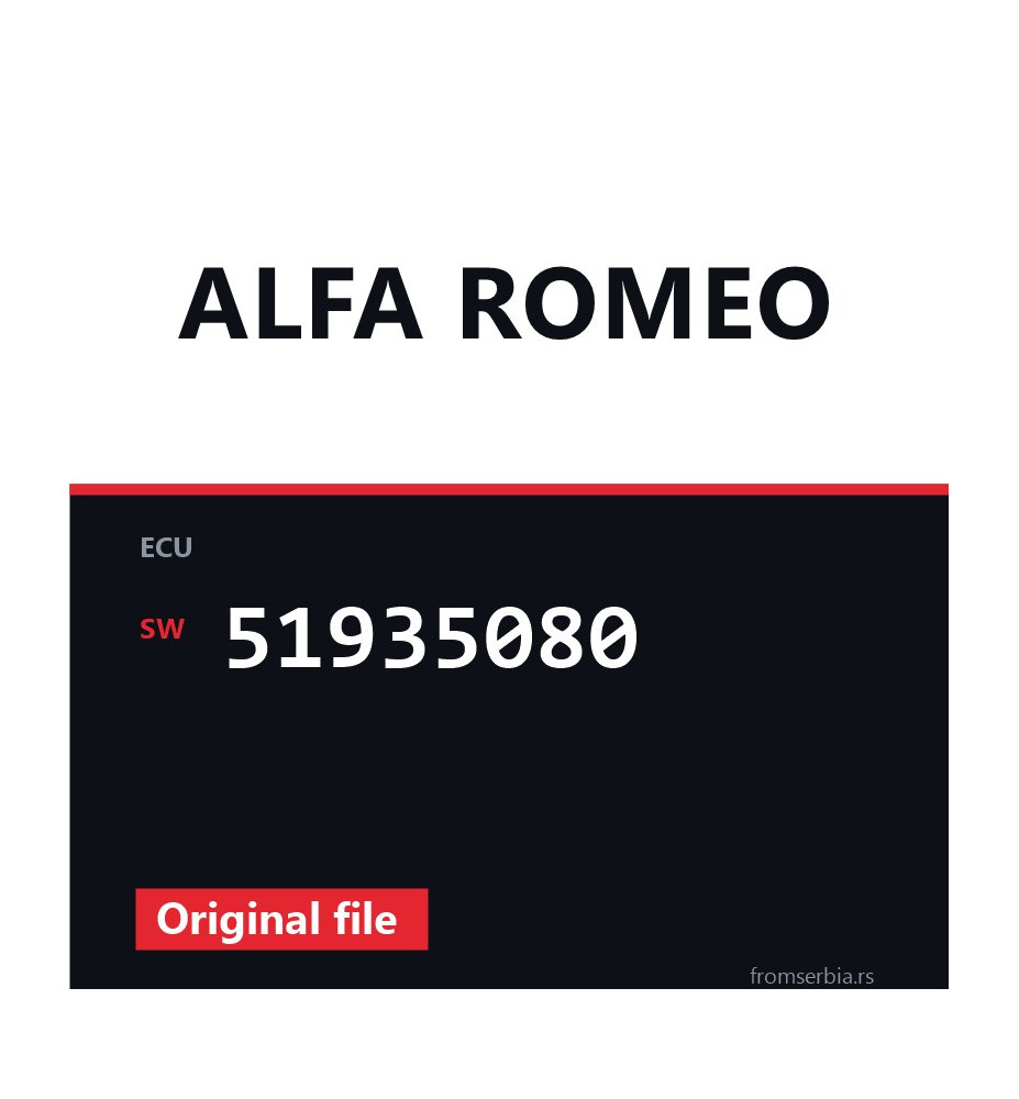 Alfa Romeo 0.9 51935080 original ECU file