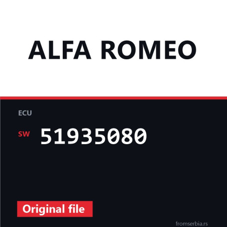 Alfa Romeo 0.9 51935080 original ECU file