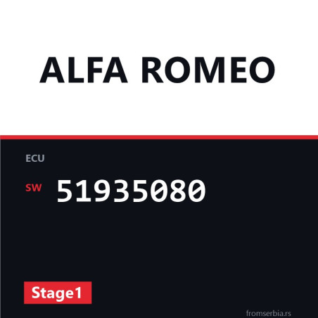 Alfa Romeo 0.9 51935080 Stage1 tuning file