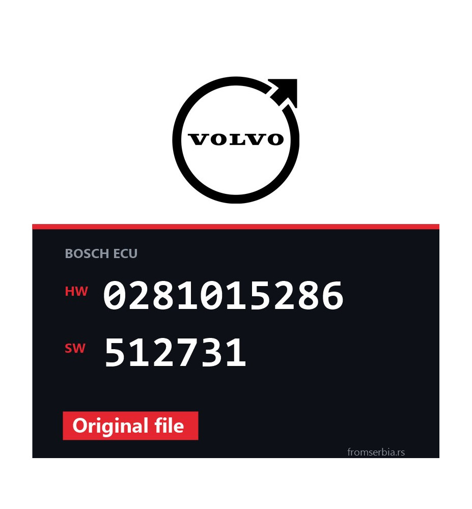 Volvo XC60 0281015286 512731 original ECU file