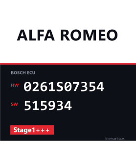 Alfa Romeo 159 0261S07354 515934 Stage1+++ tuning file