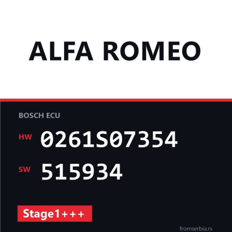 Alfa Romeo 159 0261S07354 515934 Stage1+++ tuning file