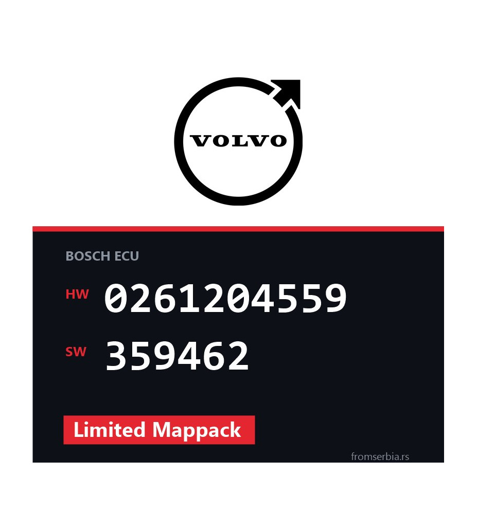 Volvo 0261204559 359462 Limited Mappack tuning file