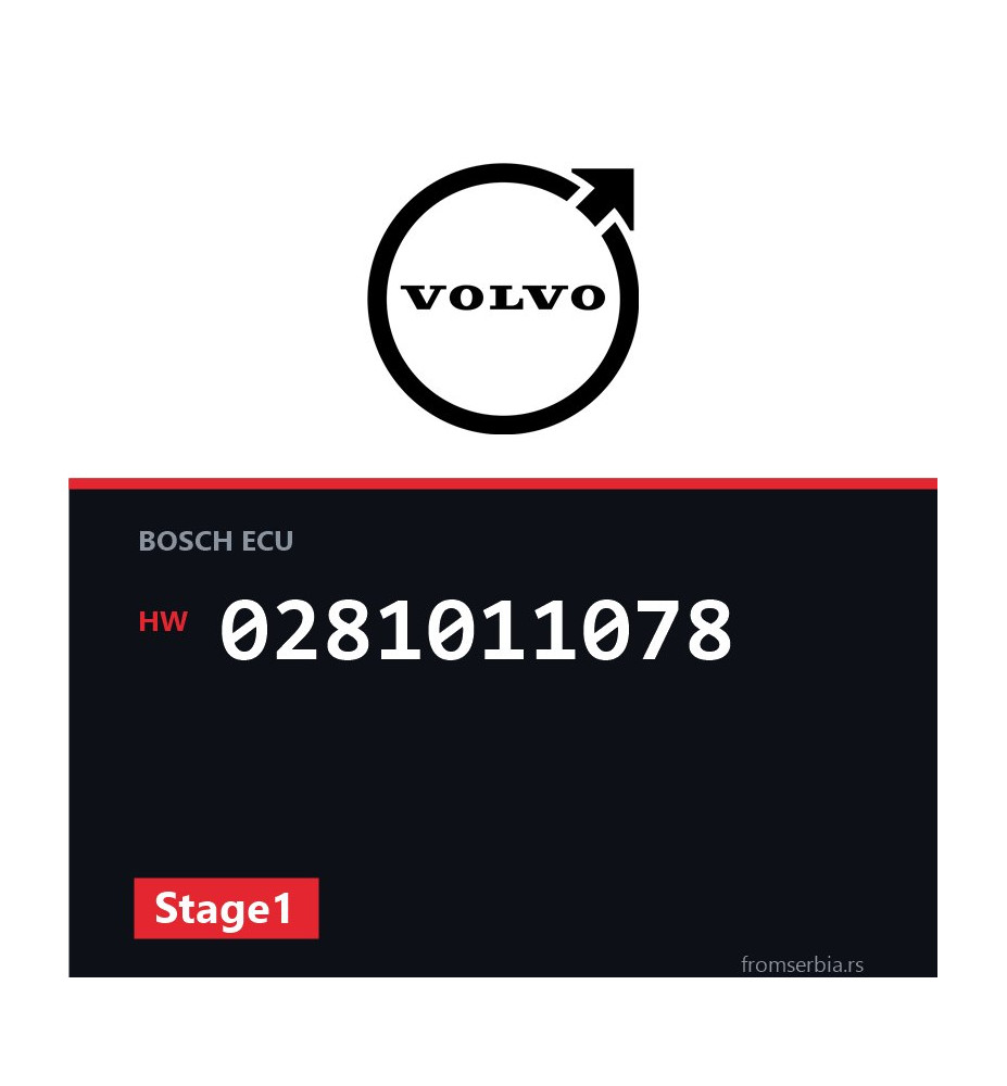 Volvo S60 0281011078 Stage1 tuning file