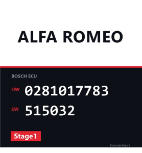 Alfa Romeo 159 0281017783 515032 Stage1 tuning file