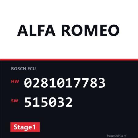 Alfa Romeo 159 0281017783 515032 Stage1 tuning file