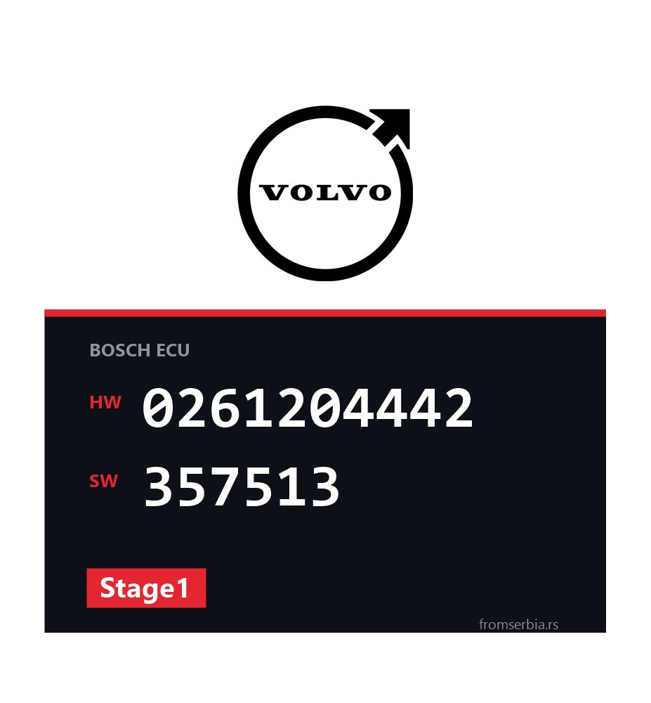 Volvo S70T5 0261204442 357513 Stage1 tuning file