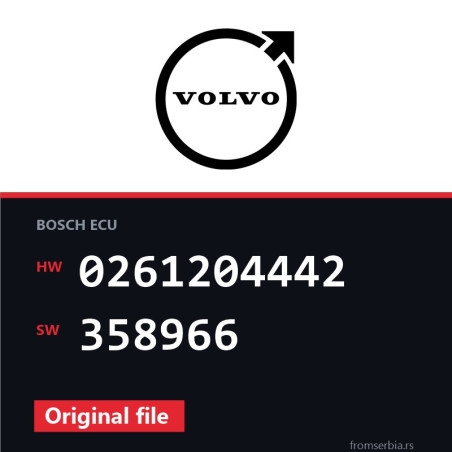 Volvo S70T5 0261204442 358966 original ECU file