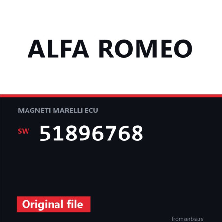 Alfa Romeo Giulietta 51896768 original ECU file