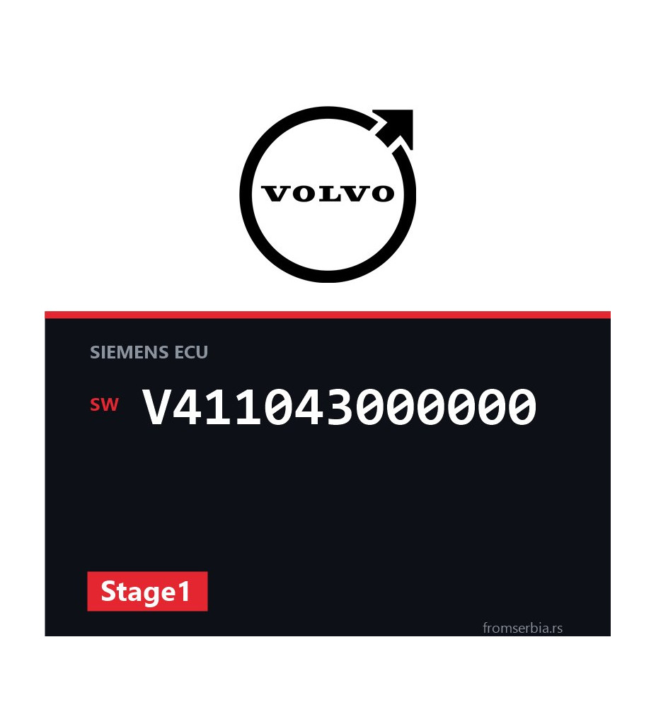 Volvo V40 V411043000000 Stage1 tuning file