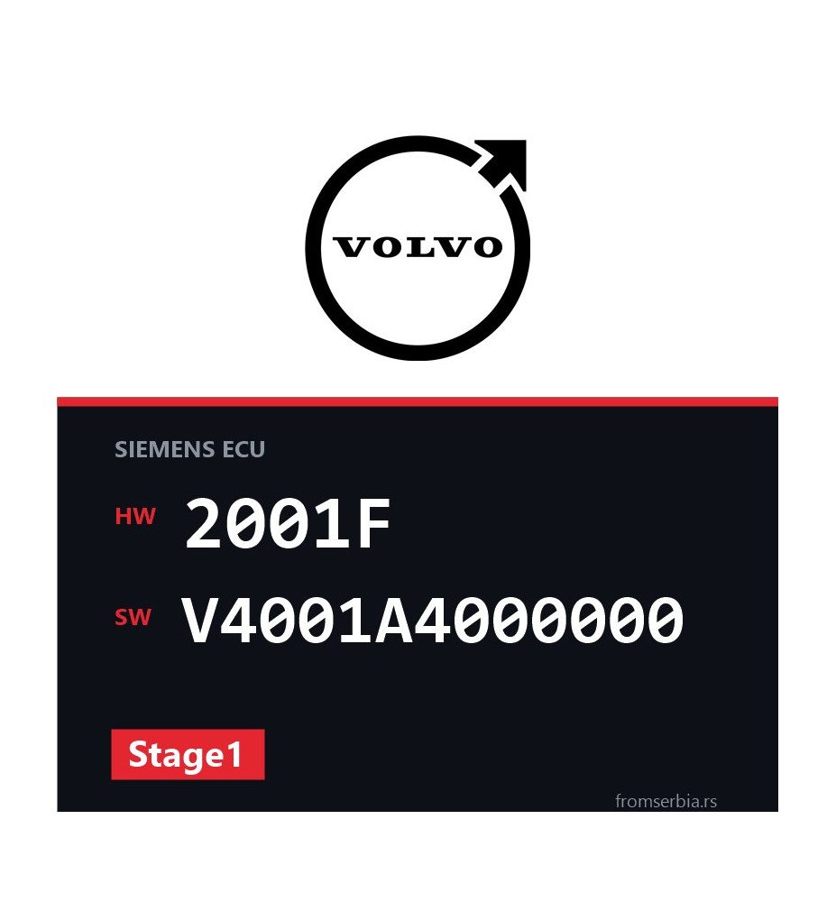 Volvo V40 2001F V4001A4000000 Stage1 tuning file