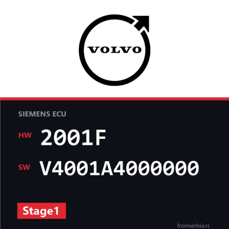 Volvo V40 2001F V4001A4000000 Stage1 tuning file