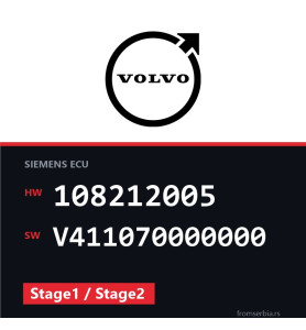 Volvo V40 108212005 V411070000000 Stage1 / Stage2 tuning file
