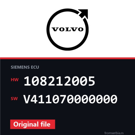 Volvo V40 108212005 V411070000000 original ECU file