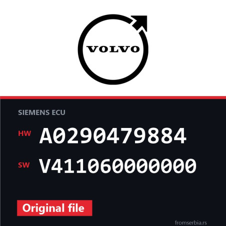 Volvo V40 A0290479884 V411060000000 original ECU file