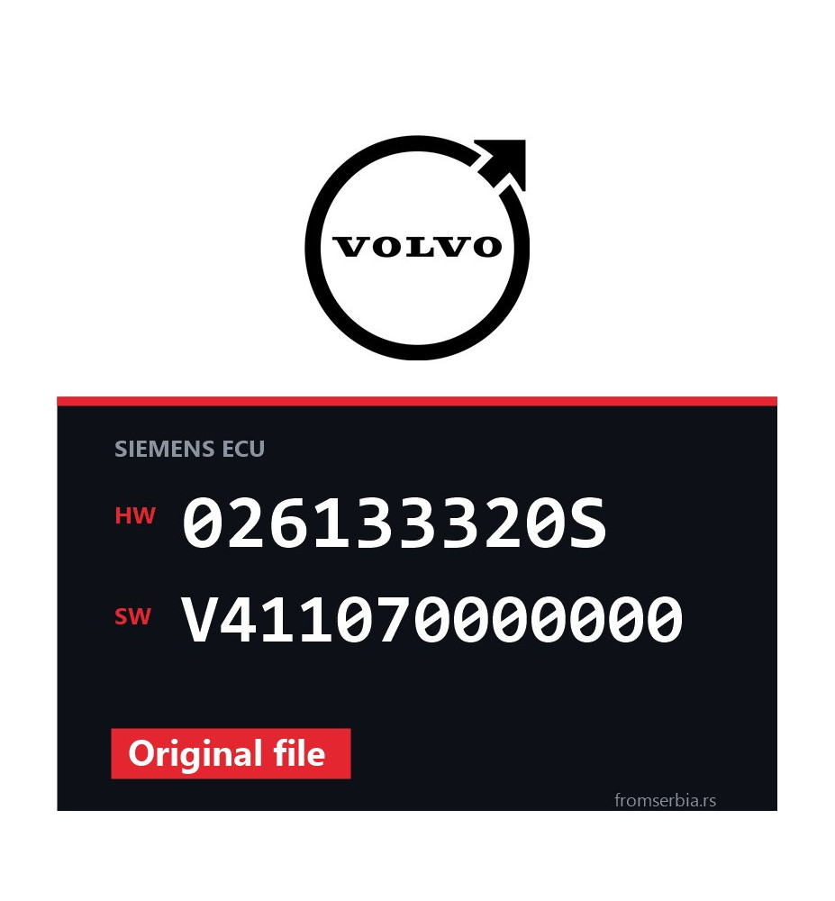 Volvo V40 026133320S V411070000000 Stage1 tuning file
