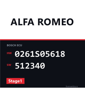 Alfa Romeo Giulietta 0261S05618 512340 Stage1 tuning file