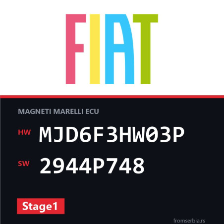 Fiat Grande MJD6F3HW03P 2944P748 Stage1 tuning file
