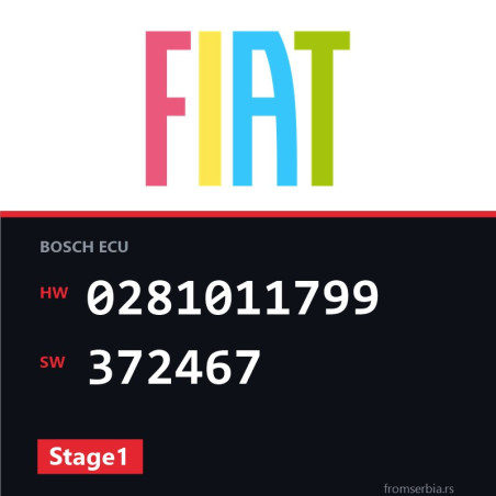 Fiat Stillo 0281011799 372467 Stage1 tuning file