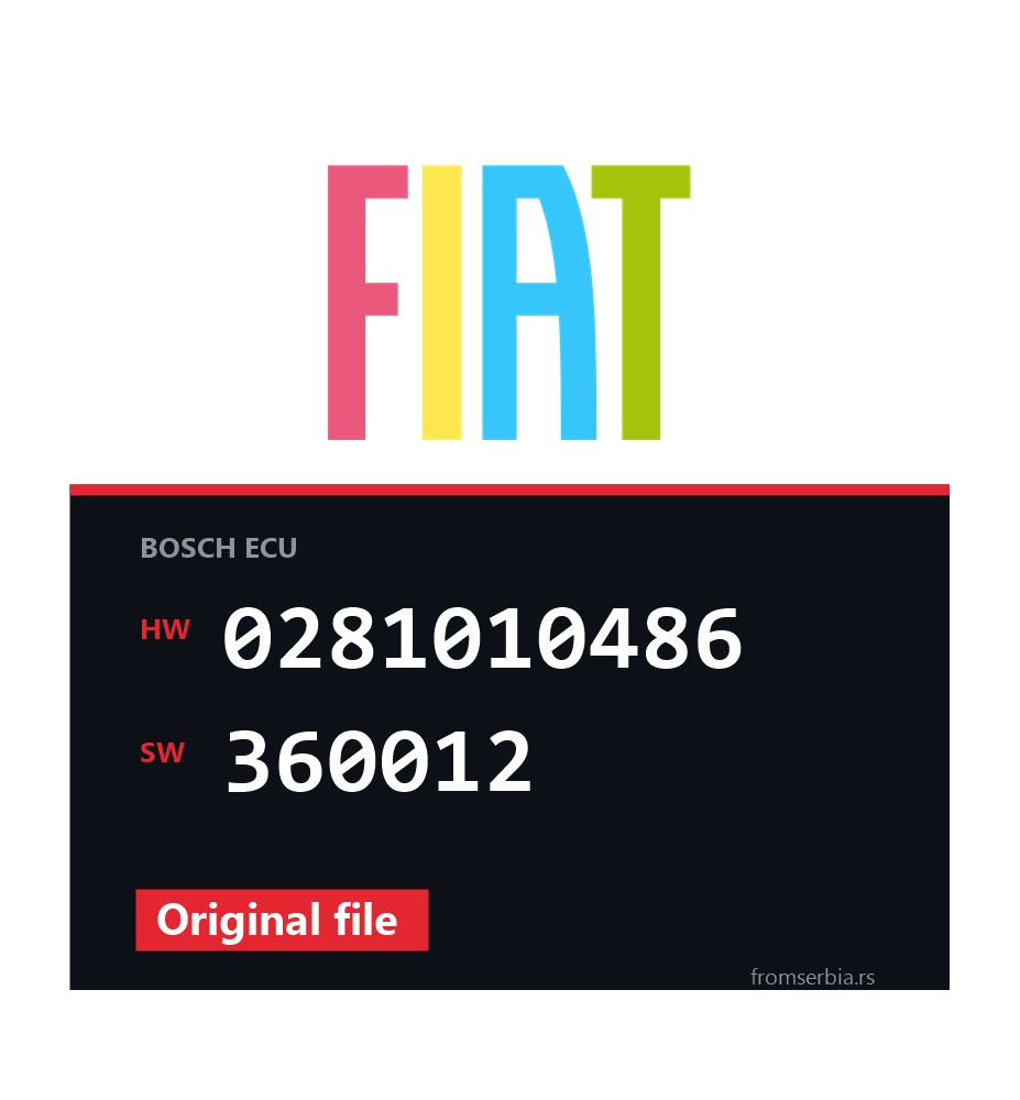 Fiat Wonmob. 0281010486 360012 original ECU file