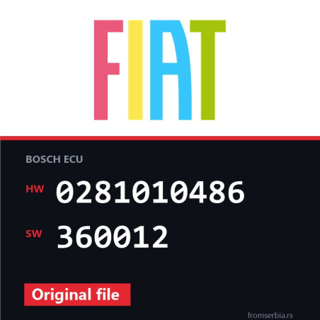 Fiat Wonmob. 0281010486 360012 original ECU file