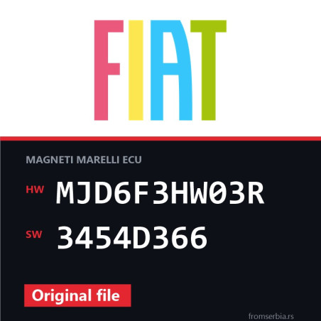 Fiat Doblo MJD6F3HW03R 3454D366 original ECU file
