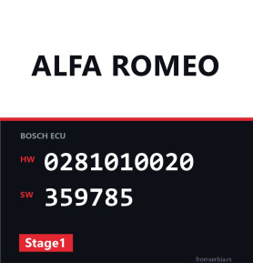 Alfa Romeo 156 0281010020 359785 Stage1 tuning file
