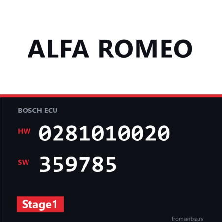 Alfa Romeo 156 0281010020 359785 Stage1 tuning file