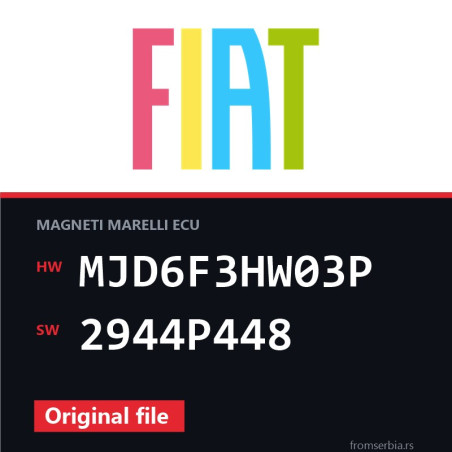 Fiat Grande MJD6F3HW03P 2944P448 original ECU file