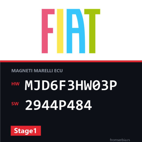Fiat Grande MJD6F3HW03P 2944P484 Stage1 tuning file
