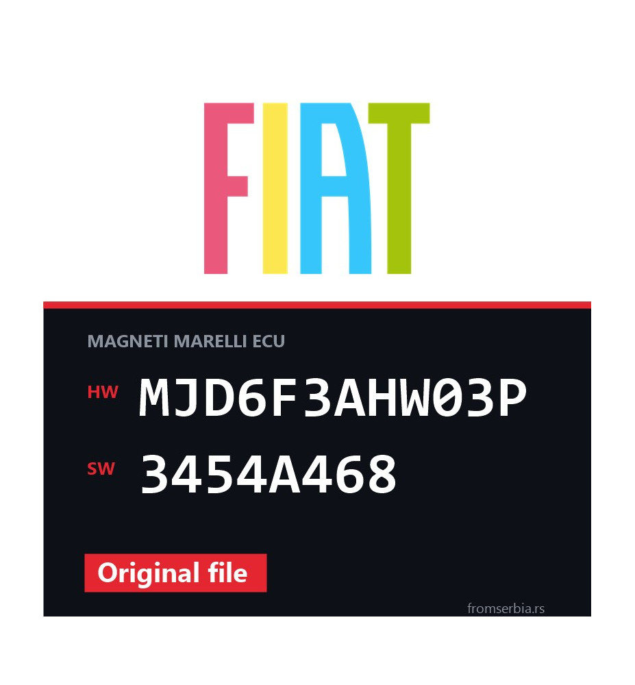 Fiat Panda MJD6F3AHW03P 3454A468 original ECU file