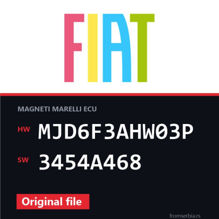 Fiat Panda MJD6F3AHW03P 3454A468 original ECU file