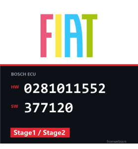 Fiat Stilo 0281011552 377120 Stage1 / Stage2 tuning file