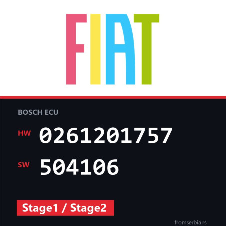 Fiat Bravo 0261201757 504106 Stage1 / Stage2 tuning file