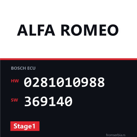 Alfa Romeo 156 0281010988 369140 Stage1 tuning file
