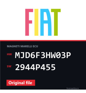 Fiat Grande MJD6F3HW03P 2944P455 original ECU file
