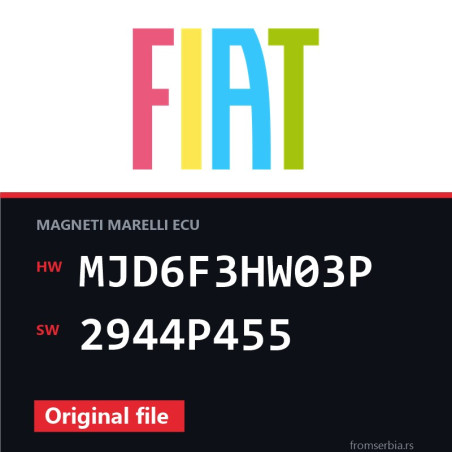 Fiat Grande MJD6F3HW03P 2944P455 original ECU file