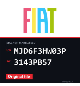 Fiat Grande MJD6F3HW03P 3143PB57 original ECU file