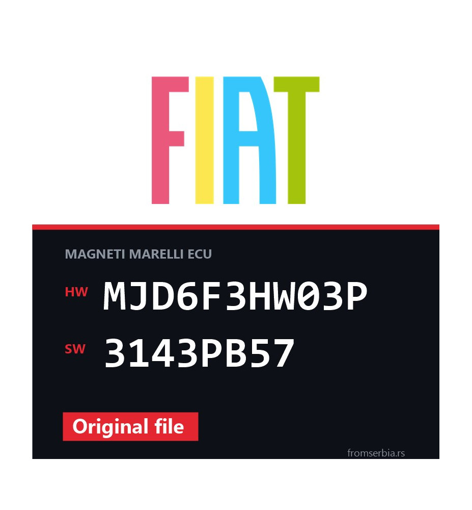 Fiat Grande MJD6F3HW03P 3143PB57 original ECU file