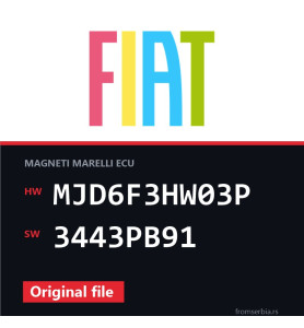 Fiat Grande MJD6F3HW03P 3443PB91 original ECU file