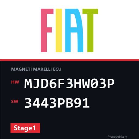 Fiat Grande MJD6F3HW03P 3443PB91 Stage1 tuning file