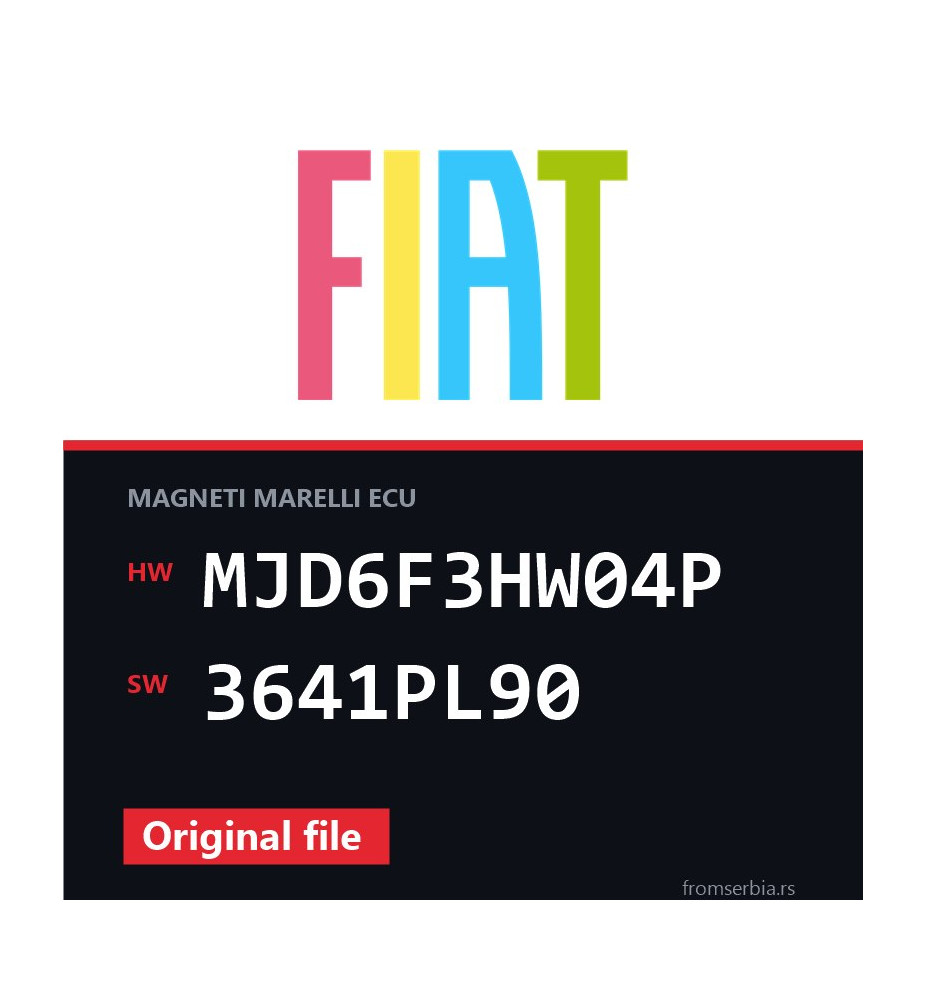 Fiat Grande MJD6F3HW04P 3641PL90 original ECU file